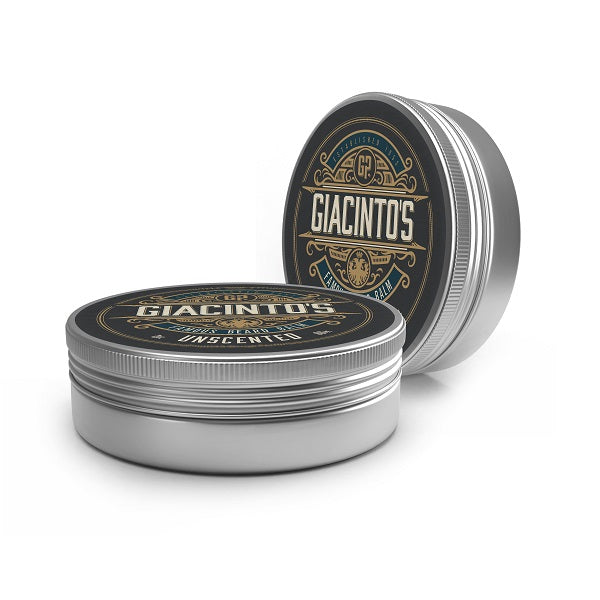 Two tins of Giacinto's beard balm